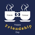 Friendship Day Square card written friends forever