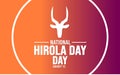 12 August World Hirola Day background template. Holiday concept. background, banner, placard