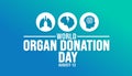 13 August World Organ Donation Day background template. Holiday concept. background, Royalty Free Stock Photo