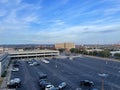 Augusta Ga hospital medical district downtown cityscape cars in a parking lot below