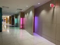 Childrens Hospital of Georgia interior colorful lighting down a hallway