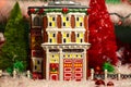 Coca Cola Holiday Vintage Village collection Fire Station