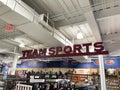 Sporting Goods retail store interior Team Sports sign