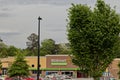 Distant view Walmart neighborhood market people and cars