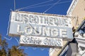 Downtown Augusta Georgia clear blue sky discotheque bar and lounge sign