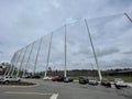 Golf range on Cabela parkway cloudy day tall fence