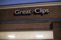 Great clips hair salon building sign at night Belair road Royalty Free Stock Photo