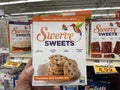 Hand holding Swerve Sweets chocolate cookie mix