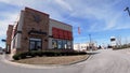 Hardees fast food restaurant exterior side corner Royalty Free Stock Photo