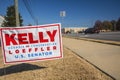 Kelly Loeffler senate election sign in on a lawn on Belair road 2021