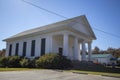 Large old historic baptist white church in the country Royalty Free Stock Photo