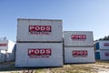 PODS shipping containers stacked high Royalty Free Stock Photo