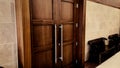 courtroom door and seating benches dark color grade