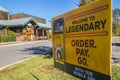 Texas Roadhouse lawn sign close up