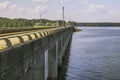 View of the J. Strom Thurmond Dam lake side of dam