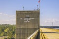 View of the J. Strom Thurmond Dam power plant sign