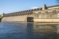 View of the J. Strom Thurmond Dam water release side Royalty Free Stock Photo