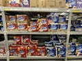 Walmart grocery store interior Charmin toliet paper bulk packs