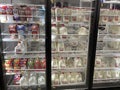 Walmart grocery store interior milk section and prices