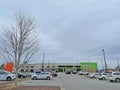 Walmart Neighborhood supermarket grocery retail store and parking lot distant view