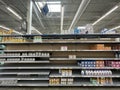 Walmart store interior empty baby formula section