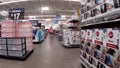 Walmart Supercenter retail store interior lady in pink shirt