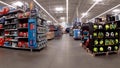 Walmart Supercenter retail store interior Main aisle people Royalty Free Stock Photo