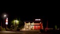 Wendys fast food restaurant at night