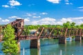 Augusta, Georgia, USA Old Train Bridge Royalty Free Stock Photo