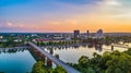 Augusta, Georgia, USA Downtown Skyline Aerial Royalty Free Stock Photo