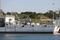 Migrants disembarkation in Augusta on Diciotti coast guard ship Royalty Free Stock Photo