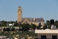 Augusta Victoria church-hospital complex on the Olives Mount, Jerusalem. German Protestant Church of the Ascension with