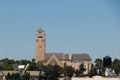 Augusta Victoria church-hospital complex on the Olives Mount, Jerusalem. German Protestant Church of the Ascension with