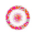 Orange Graphic Dots Halftone. Red Dots Grunge. Purple Halftone Abstract Background. Pink Comic Dotted Pattern. Yellow Pattern With Royalty Free Stock Photo