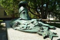 Augustin Ehrensvard`s tomb, at Suomenlinna Fortress, Helsinki, Finland Royalty Free Stock Photo