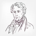 Augustin-Jean Fresnel French civil engineer and physicist portrait vector