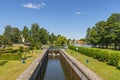 The Augustow Canal, a navigable canal connecting the Vistula and Neman rivers, Poland Royalty Free Stock Photo