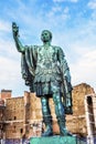 Augustus Caesar Statue Trajan Market Rome Italy Royalty Free Stock Photo