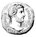 Augustus Caesar, vintage illustration