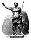 Augustus Caesar, vintage illustration