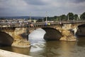 Augustusbrucke bridge in Dresden. Germany Royalty Free Stock Photo