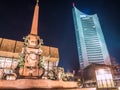 Augustusplatz in Leipzig at night Royalty Free Stock Photo