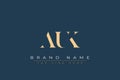 AUL abstract letter logo design Royalty Free Stock Photo
