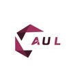 AUL creative minimalist letter logo. AUL unique vector initials alphabet letter logo design Royalty Free Stock Photo