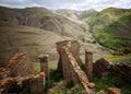 Aul - the ghost of Gra on the southern slope of the Samur ridge in Dagestan