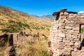 Aul ghost Kahib, Dagestan. Abandoned village in the Caucasus mountains Royalty Free Stock Photo