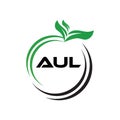 AUL letter logo Design. AUL Simple and modern monogram logo. Abstract Alphabet vector Design Royalty Free Stock Photo