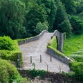 The Auld Brig better known as Brig o Doon in Alloway near Ayr in Scotland Royalty Free Stock Photo