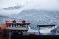 House in the foggy Mountains, Auli, Joshimath, Uttarakhand