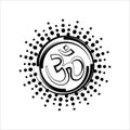 Aum Om The Holy Motif Design Royalty Free Stock Photo